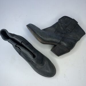 Corral Faded Black Distressed Leather  Western Ankle Boots Booties Womens SZ 7 M